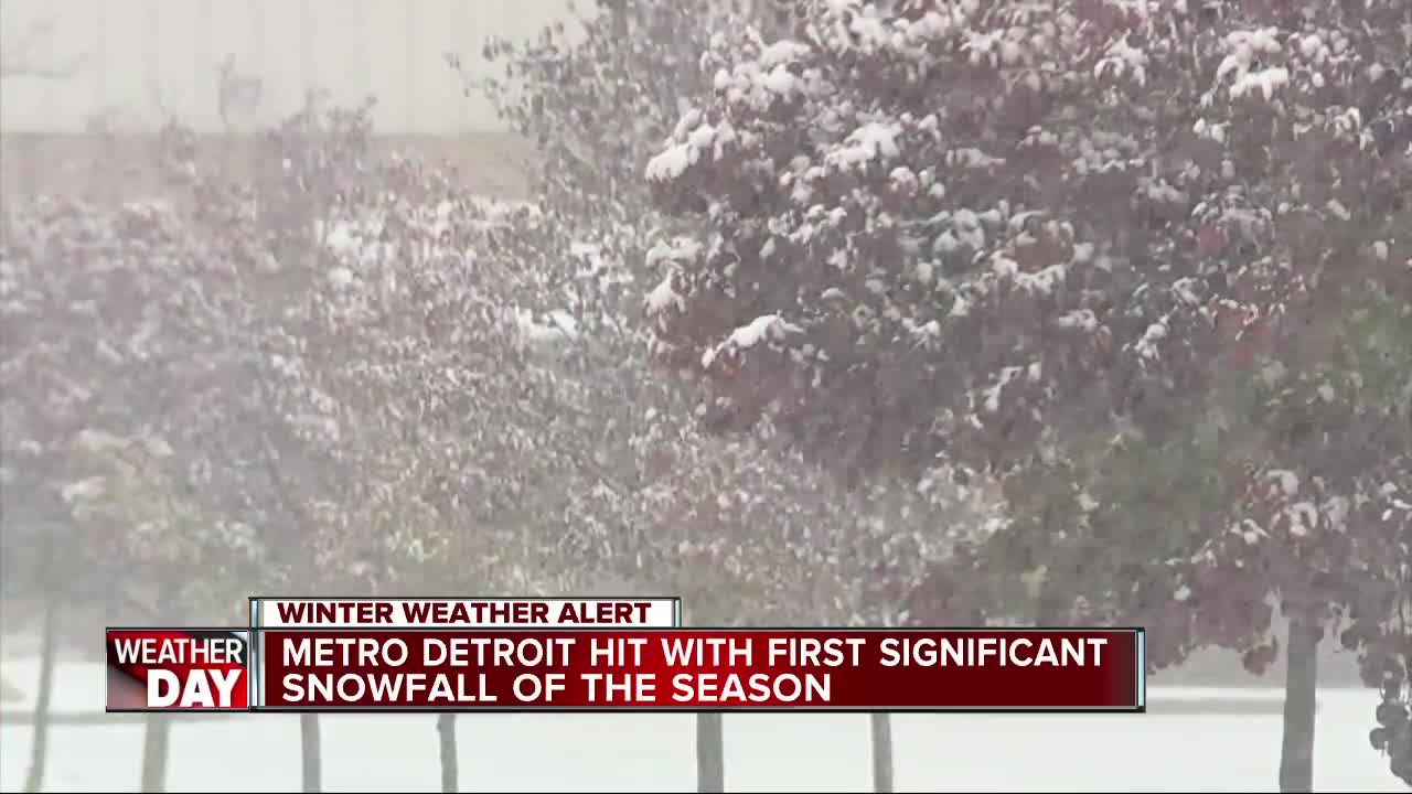 First measurable snowfall hits metro Detroit this season