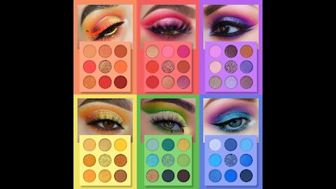 Splashy Candies Eyeshadow Palette + 15 PCS Eye Brushes Makeup Set