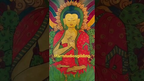 Buddha and Prickly Pears #starrstudiostx #japancolor #goldleaf #original #seanstarr #visualartist