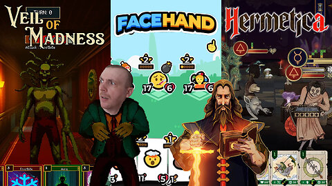 Deck-Building Triple Dose - Let's Discover Indie Games Veil of Madness, Facehand, & Hermetica