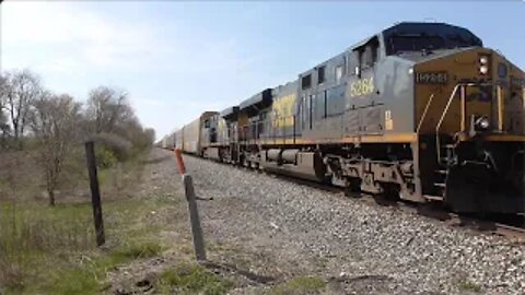CSX Q214 Autorack Train from Sterling, Ohio April 23, 2022