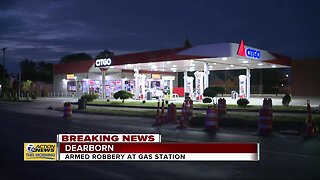 Armed robbery at gas station in Dearborn