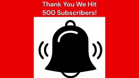 Thank you!! We Hit 500 Subscribers!!