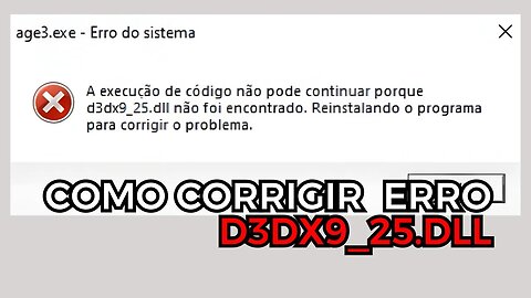 [Resolvido] d3dx9_25.dll não foi encontrado