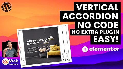 Vertical Accordion with No Code & No Extra Plugin - Nested Accordion - Elementor Wordpress Tutorial