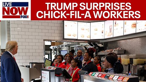 SURPRISE: Donald Trump visits Chick-fil-A in Atlanta | LiveNOW from FOX