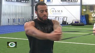 A.J. Dillon "getting some good work in," first Packers rookie in town