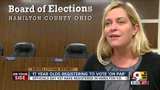 Teens registering to vote 'on par'