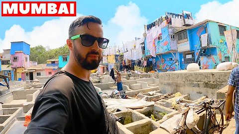 Foreigner in massive Mumbai laundry slum 🇮🇳