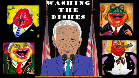 Joe Biden makes ground breaking speech about leading the country whilst washing dishes POTUS USA