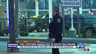 Two officers assaulted in South Baltimore