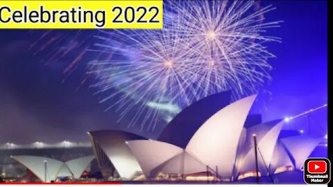 Happy New year 2022 selebration in Australia capital Sydney at 1st january