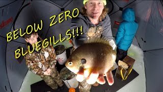 ICE FISHING BELOW ZERO| ILLINOIS PUBLIC LAKE!!