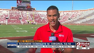 Oklahoma hammers West Virginia, 52-14 behind 391 total yards and 5 TD from Jalen Hurts