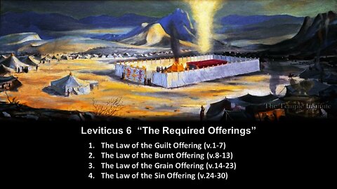 Leviticus 6 “The Required Offerings” - Calvary Chapel Fergus Falls