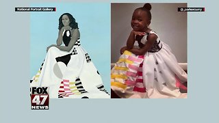 Tot in viral photo dresses as Michelle Obama