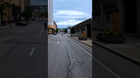 downtown Rochester to Genesee Riverway Trail timelapse #bikecommute #urbancycling #roadbike