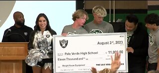 Las Vegas Raiders donate $11k to Palo Verde High School's athletic program