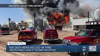Hickman's Family Farms fire possibly caused by 'equipment malfunction'