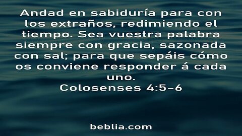 Colosenses 4:5-6 - Versículo de la Santa Biblia #biblia #Jesús #Dios #Iglesia [SD]