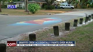 South Seminole Heights traffic mural accidentally covered up by city