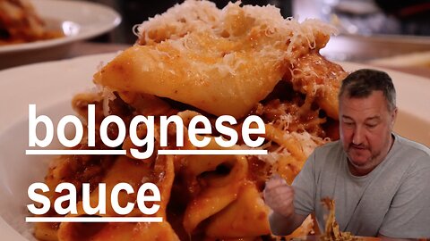 Authentic bolognese sauce with homemade pappardelle
