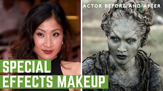 Actors Before And After - Applying Movie Makeup - Special Effects Makeup