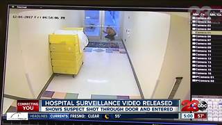 Video shows suspect shooting hospital door and entering with uno