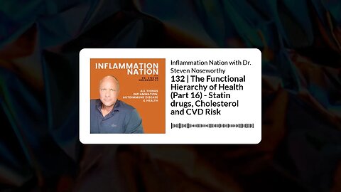 Inflammation Nation with Dr. Steven Noseworthy - 132 | The Functional Hierarchy of Health (Part...