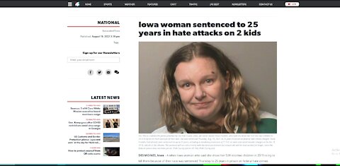Iowa woman sentenced to 25 years in hate attacks on 2 kids