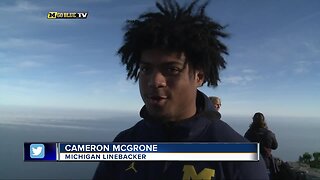 Michigan football visits Cape Town's Table Mountain