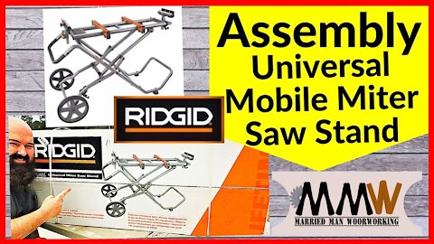 RIDGID Universal Mobile Miter Saw Stand with Mounting Braces - Model AC9946