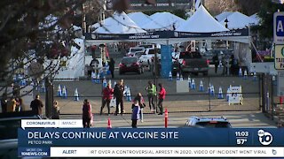 Delays continue at Petco Park vaccine superstation