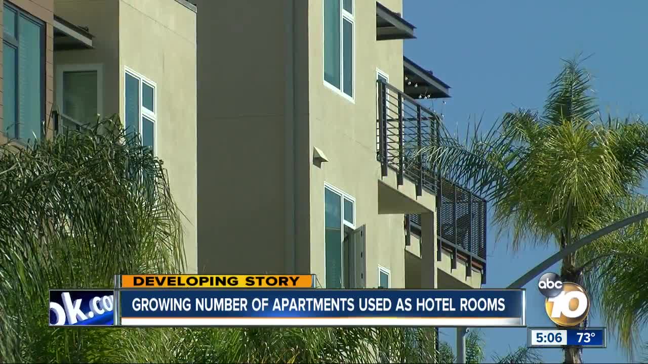 Growing number of apartments used as hotel rooms