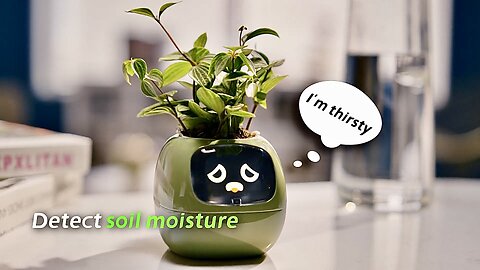 Smart Planter With Emotions Tells You What Your Plant Needs ~ PlantsIO Ivy