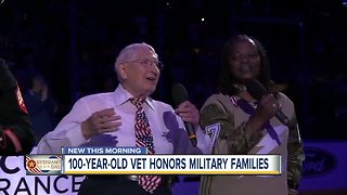 100-year-old World War II veteran honors local military families during Tampa Bay Lightning game