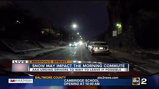 Ice and snow make a difficult morning commute