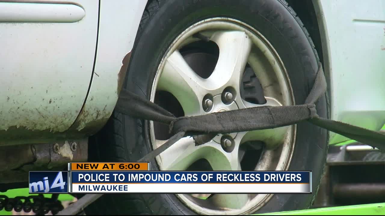 Milwaukee police to impound vehicles of reckless drivers caught breaking state law