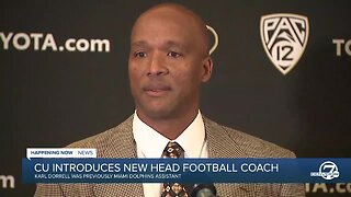 University of Colorado formally introduces Karl Dorrell as new football coach