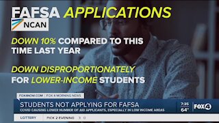 FAFSA applications down from last year