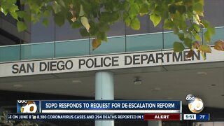 San Diego Police respond to request to reform department's de-escalation policy