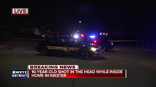 10-year-old shot in the head while inside home in Inkster