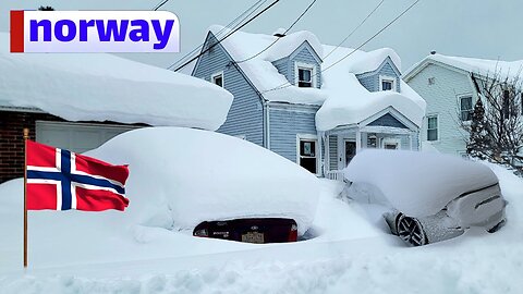 Norway is Freezing ! massive snow storm hit Southern Norway