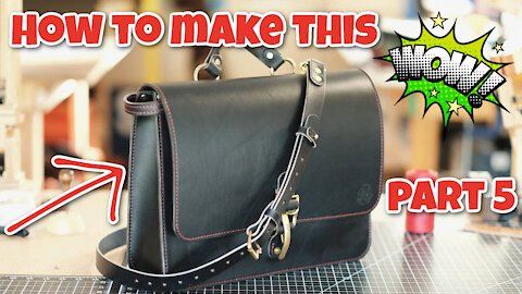 How To Make a Leather Satchel Bag - Part 5 of 6 - Pattern Download