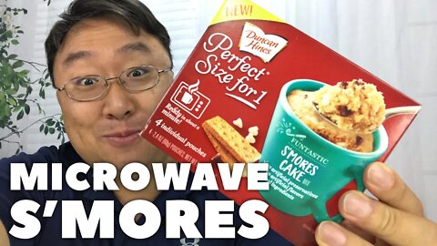 Bake S'Mores Cake in your Microwave with Duncan Hines Perfect Size Mix