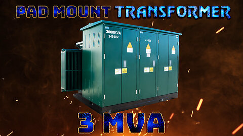 3 MVA Pad Mount Transformer - 24940V & 12470V Delta Primary, 4160Y/2400 Grounded Wye Secondary