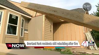 Overland Park residents still rebuilding after fire