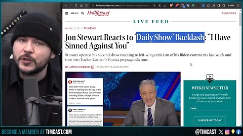 Democrats FURIOUS With Jon Stewart For ROASTING Joe Biden, Stewart SLAMS Tucker Carlson In Mea Cupla