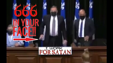 QUEBEC PREMIERE FRANCOIS LEGAULT FLAUNTS SATANIC 666 TO HIS MASONIC BROTHERS!