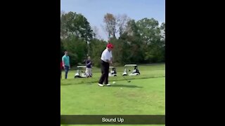 Trump Trolls Biden On The Golf Course